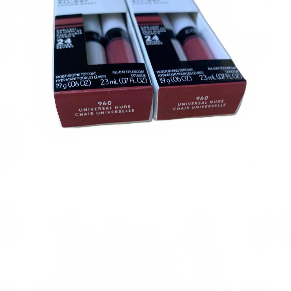 NIB 2 Cover Girl Outlast 24 hr Universal Nude 960 Lip Color Stick Gloss - Picture 2 of 6